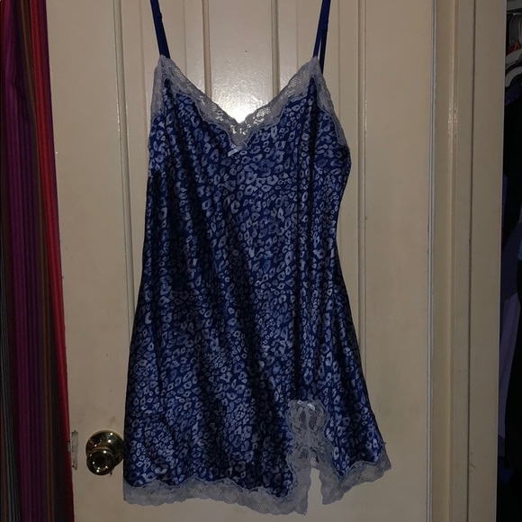 Victoria's Secret Other - NWOT Victoria’s Secret Blue Cheetah Print Slip